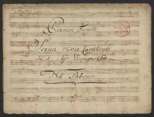 Giulio Sabino. Auszüge; S, orch