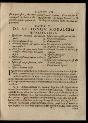 Caput VII. De Actionum Moralium Qualitatibus.