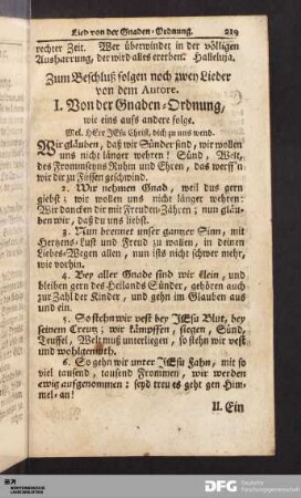 Zum Beschluß folgen noch zwey Lieder von dem Autore.