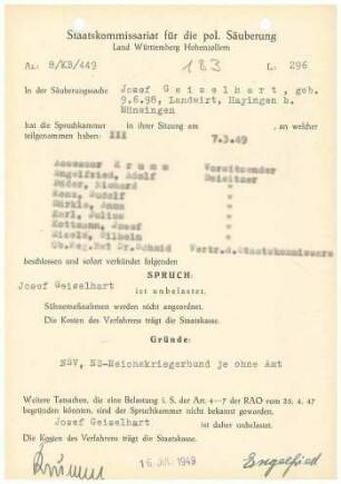 Geiselhart, Josef
