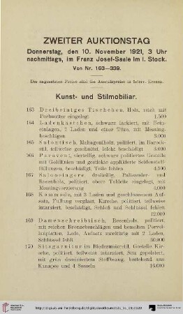Zweiter Auktionstag
