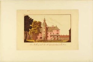 Die Magdalenenburg auf der Festung Königstein in der Sächsischen Schweiz von Nordwesten, aus einer Serie nach Engelbrechts Prospekten der Festung Königstein 1735 von Pintz