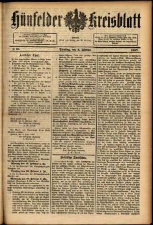 Ausgabe vom Dienstag, den 09. Februar 1897.