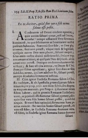 Ratio Prima. Ex eo ducitur, quod sine vera fide nemo salvus ess poßit