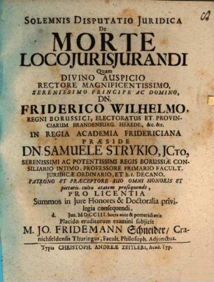 De morte loco iurisiurandi