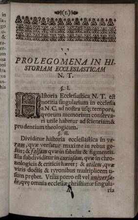 Prolegomena In Historiam Ecclesiaticam.