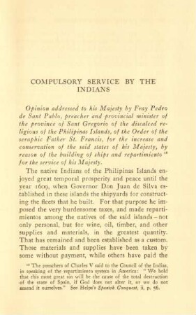 Compulsory service by the Indians
