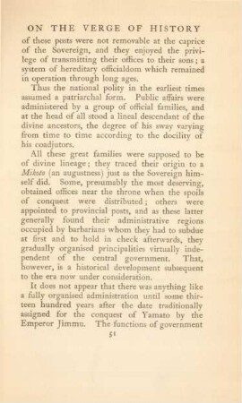 [Chapter III. Japan on the verge of history]