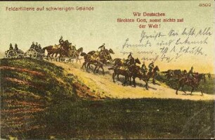 Feldartillierie auf schwierigem Gelände