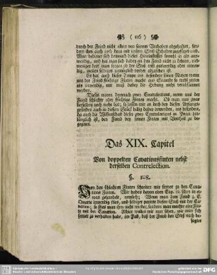Das XIX. Capitel. Von doppelten Cavationsfinten nebst derselben Contrelection