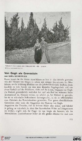 Van Gogh als Grenzstein