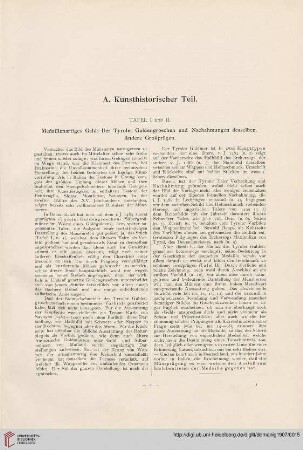 A. Kunsthistorischer Teil