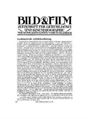Geschmackvolle Lichtbildvorführung