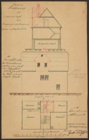 Käß, Gottlieb, Lederfabrikant Ausbau des Dachstockes