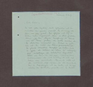 Schreiben von Ruhholtz an Kurt Hahn; Kritische Stimmung gegenüber den Maßnahmen zur Verteidigung in Salem