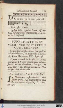 Supplicationes Variis Necessitatibus Congruentes.