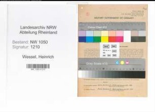 Entnazifizierung Heinrich Wessel , geb. 30.03.1901 (Techniker)