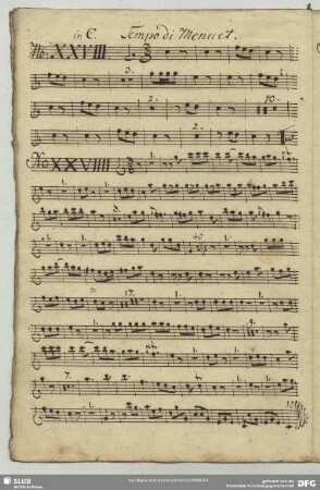 28. Anonymus, Menuette, C-Dur