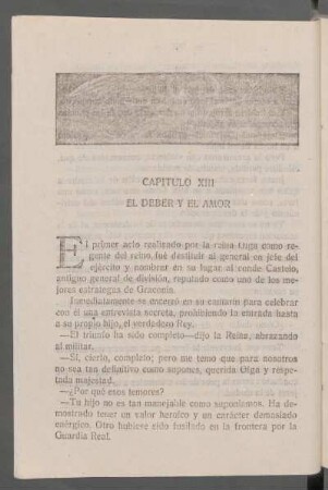 Capítulo XIII - El deber y el amor
