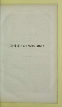 Geschichte des Mittelalters