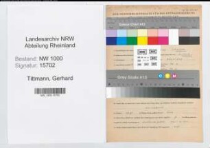 Entnazifizierung Gerhard Tittmann, geb. 15.08.1913 (Bautechniker)