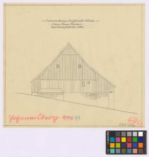 Johannisberg ([Landkreis Habelschwerdt]): Haus Franz Ricker. Haupthaus (Giebel-Ansicht)