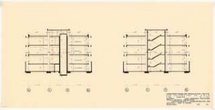 Physikalische Institute der Universität Köln: 1. Physik Schnitte, 1:100