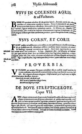 De Bove Strepticerote. Cap. VII.