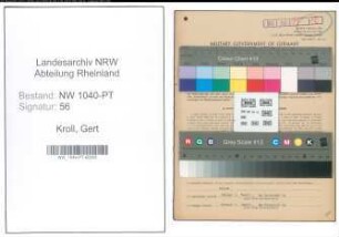 Entnazifizierung Gert Kroll , geb. 18.09.1904 (Postfacharbeiter)