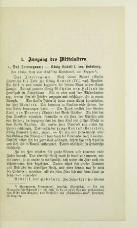 I. Ausgang des Mittelalters