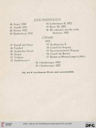 Zeichnungen (Nr. 40-46)