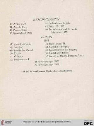 Zeichnungen (Nr. 40-46)