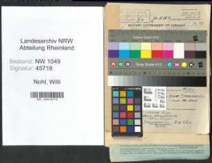 Entnazifizierung Willi Nohl , geb. 15.05.1910 (Drogist)