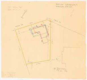 Haus Jansen, Berlin-Grunewald: Bebauungsvorschläge, Lageplan 1:250