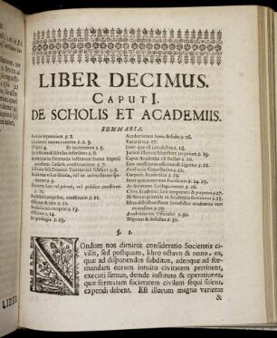 Caput I. De Scholis Et Academiis. - Caput VII. De Concursu Creditorum.