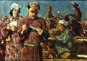 Usbekische Baumwollarbeiter