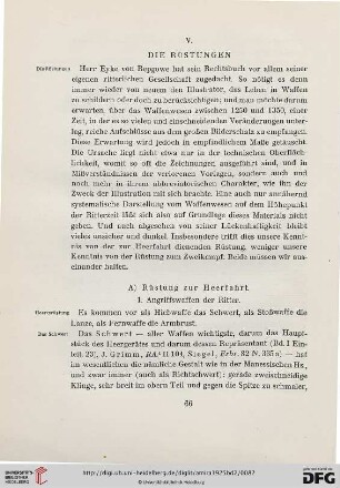 V. Die Rüstungen