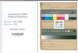 Entnazifizierung Anton Brintrup , geb. 07.11.1876 (Landwirt)