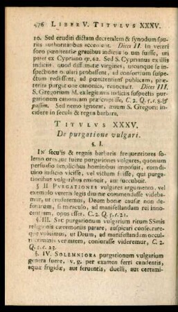 Titulus XXXV. De purgatione vulgari.
