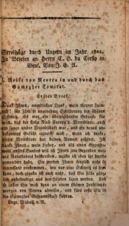 Ungrische Miscellen. 5, 5. 1807