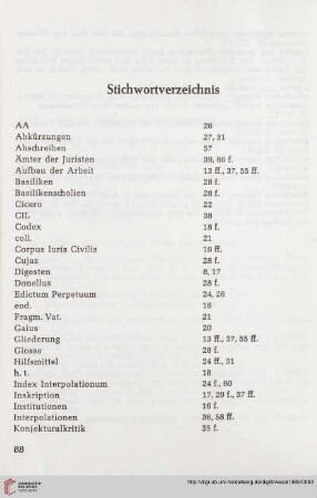 Stichwortverzeichnis