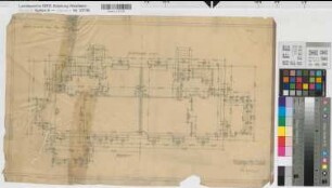 Münster (Münster) Wohnhäuser Ulrichstraße Grundriß Erdgeschoß 1923 1 : 50 35 x 60 Zeichnung Westfälische Heimstätte Wohnungsgesellschaft Münsterland