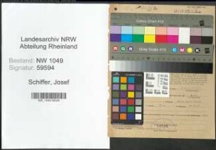 Entnazifizierung Josef Schiffer , geb. 28.07.1909 (Polizist)