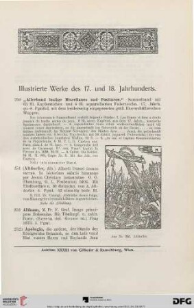 Illustrierte Werke des 17. Und 18. Jahrhunderts (Nr. 250-349a)