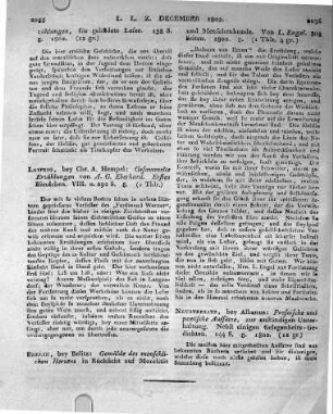 Berlin, bey Belitz: Gemälde des menschlichen Herzens in Rücksicht auf Moralität und Menschenkunde. Von L. Engel. 308 Seiten. 1802. 8.