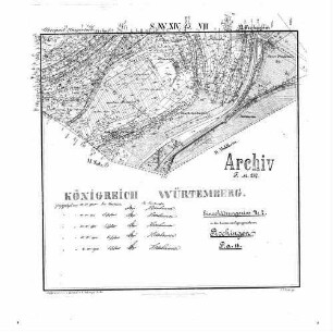Kartenblatt SW XIV 25 Stand 1842 (nur hohenzollerischer Teil)
