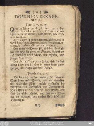 Dominica Sexagesimae.