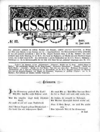 No. 12, 18. Juni 1889