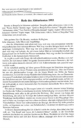 Rede des Abiturienten 1993