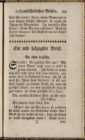 Ein und sechzigster Brief. - Vier und sechzigster Brief.